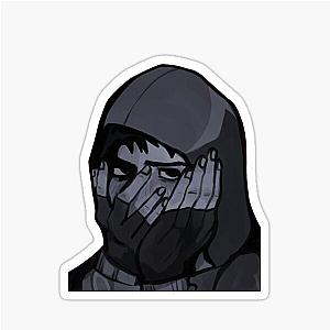sad simon cry of fear sticker