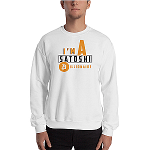 Bitcoin Merch - I'm a satoshi billionaire Men's Crewneck Sweatshirt TCP1607