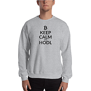 Bitcoin Merch - Keep calm Men's Crewneck Sweatshirt TCP1607