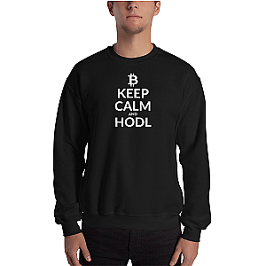 Bitcoin Merch - Keep calm Men's Crewneck Sweatshirt TCP1607