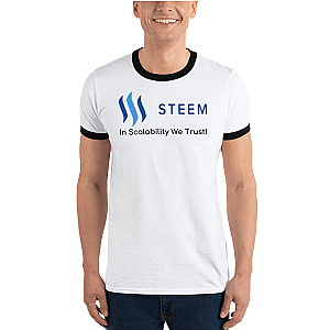 Steem Merch - In scalability we trust Men’s Ringer T-Shirt TCP1607