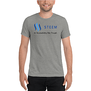 Steem Merch - In scalability we trust Men’s Tri-Blend T-Shirt TCP1607