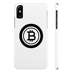 Bitcoin Merch - Black Case Mate Slim Phone Cases TCP1607