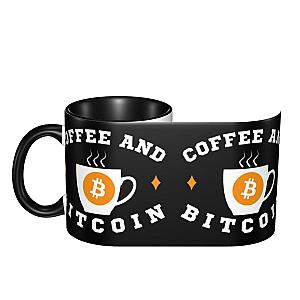 Bitcoin Mugs - Coffee And Bitcoin Ceramic Mugs