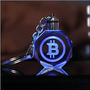 Bitcoin Merch - Bitcoin Logo Changing Color Gift Keychain