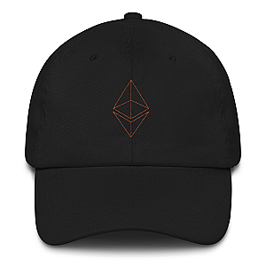 Ethereum Merch - Line design Orange Baseball Cap TCP1607