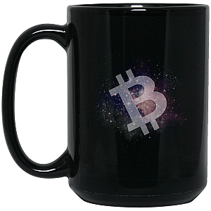 Bitcoin Merch - Universe 15 oz. Black Mug TCP1607