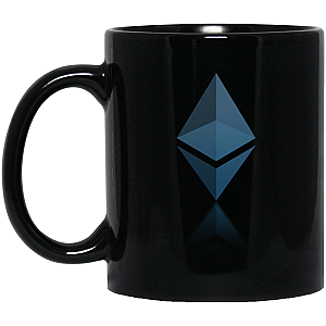 Ethereum Merch - Reflection design 11 oz. Black Mug TCP1607