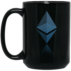 Ethereum Merch - Reflection design 15oz. Black Mug TCP1607