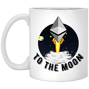 Ethereum Merch - The Moon 11oz. White Mug TCP1607