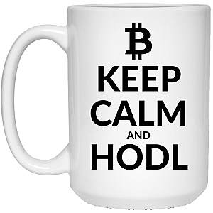 Bitcoin Merch - Keep clam 15 oz. White Mug TCP1607