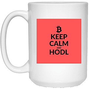 Bitcoin Merch - Keep clam 15 oz. White Mug TCP1607