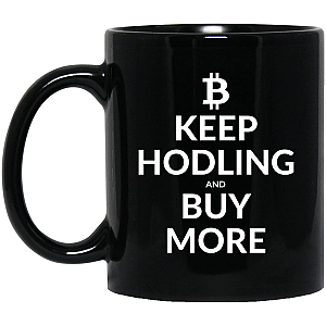 Bitcoin Merch - Keep hodling 11 oz. Black Mug TCP1607