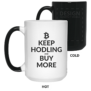 Bitcoin Merch - Keep hodling 15 oz. Color Changing Mug TCP1607