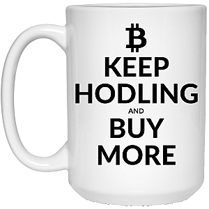 Bitcoin Merch - Keep hodling 15 oz. White Mug TCP1607