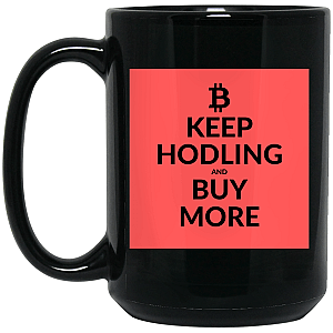 Bitcoin Merch - Keep hodling 15 oz. Black Mug TCP1607