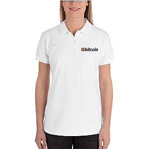 Bitcoin Merch - Women's Embroidered Polo Shirt TCP1607