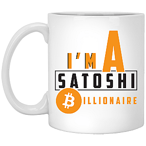 Zilliqa Merch - I'm a satoshi billionaire 11oz. White Mug TCP1607