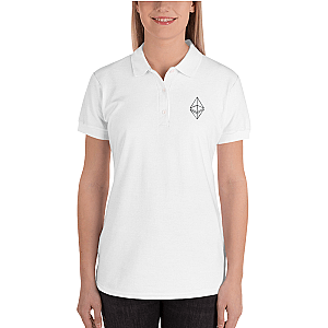 Ethereum Merch - Line design Women's Embroidered Polo Shirt TCP1607