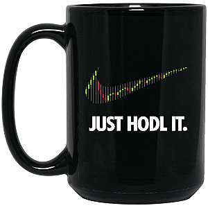 Crypto Merch - Just hodl it 15 oz. Black Mug TCP1607