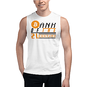 Bitcoin Merch - Bank of the 21. century Men’s Muscle Shirt TCP1607