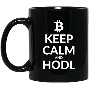 Bitcoin Merch - Keep clam 11 oz. Black Mug TCP1607