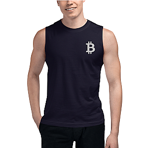 Bitcoin Merch - Men’s Embroidered Muscle Shirt TCP1607