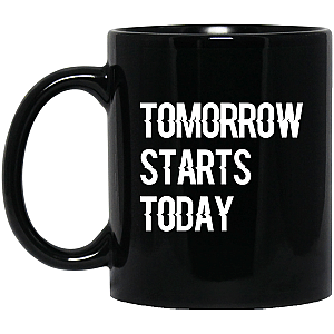 Zilliqa Merch - Tomorrow starts today - 11 oz. Black Mug TCP1607