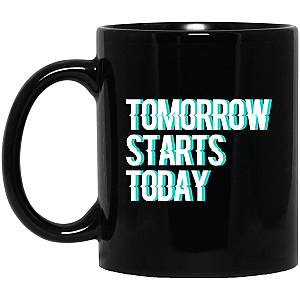 Zilliqa Merch - Tomorrow starts today - 11 oz. Black Mug TCP1607