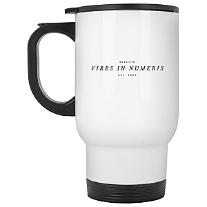 Bitcoin Merch - Vires in numeris White Travel Mug TCP1607