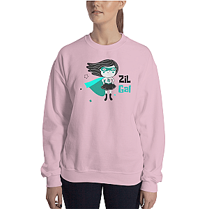 Zilliqa Merch - ZIL gal Women's Crewneck Sweatshirt TCP1607