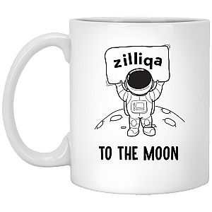 Zilliqa Merch - To the moon  11 oz. White Mug TCP1607