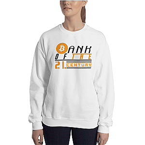 Bitcoin Merch - Bank of the 21. century Women’s Crewneck Sweatshirt TCP1607