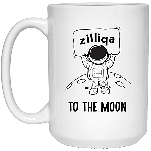 Zilliqa Merch - To the moon  15 oz. White Mug TCP1607