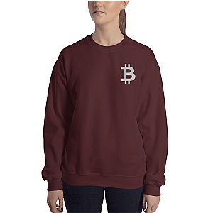 Bitcoin Merch - Women’s Embroidered Crewneck Sweatshirt TCP1607