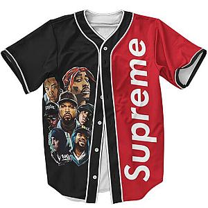 TuPac Outfit, Eminem Outfit – Old School 90s Hip Hop Iconic Rappers Supreme Baseball Jersey