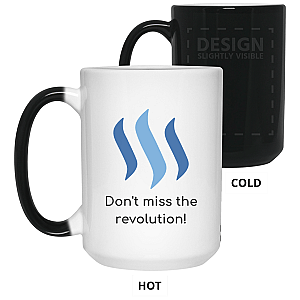 Steem Merch - Don't Miss The Revolution 15 oz. Color Changing Mug TCP1607