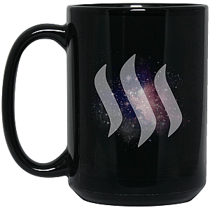 Steem Merch Universe - 15 oz. Black Mug TCP1607