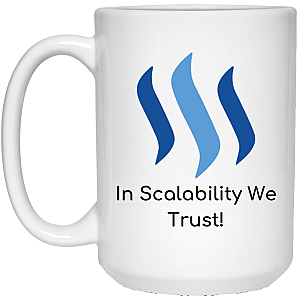 Steem in scalability we trust - 15 oz. White Mug TCP1607