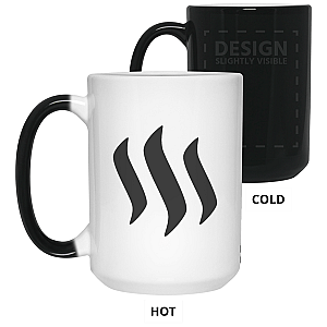 Steem Merch - Black 15 oz. Color Changing Mug TCP1607