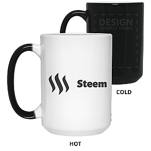 Steem Merch - Black 15 oz. Color Changing Mug TCP1607