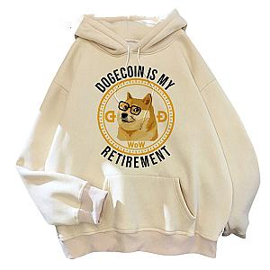 Dogecoin Merch - Dogecoin Is My Retirement Shiba Coin Hoodie