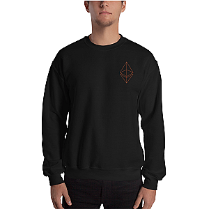 Ethereum Merch - Line design Men’s Embroidered Crewneck Sweatshirt TCP1607