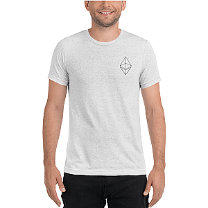 Ethereum T-shirts - Ethereum line design Men's Embroidered Tri-Blend T-Shirt TCP1607