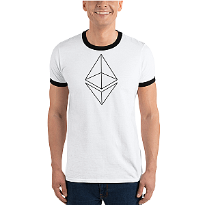 Ethereum T-shirts - Ethereum line design Men's Ringer T-Shirt TCP1607