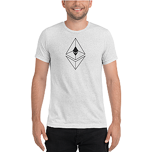 Ethereum T-shirts - Ethereum line design Men's Tri-Blend T-Shirt TCP1607