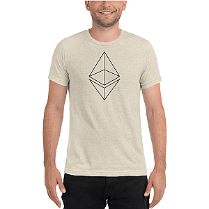 Ethereum T-shirts - Ethereum line design Men's Tri-Blend T-Shirt TCP1607