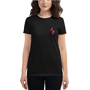 Ethereum T-shirts - Ethereum surface design Women's Embroidered Short Sleeve T-Shirt TCP1607