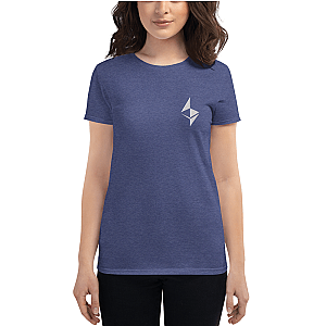 Ethereum T-shirts - Ethereum surface design Women's Embroidered Short Sleeve T-Shirt TCP1607