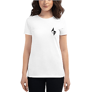 Ethereum T-shirts - Ethereum surface design Women's Embroidered Short Sleeve T-Shirt TCP1607